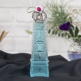 Platin 300 ml. Balıkesir Saat Kulesi Cam Şişe Ice Blue Kolonyası